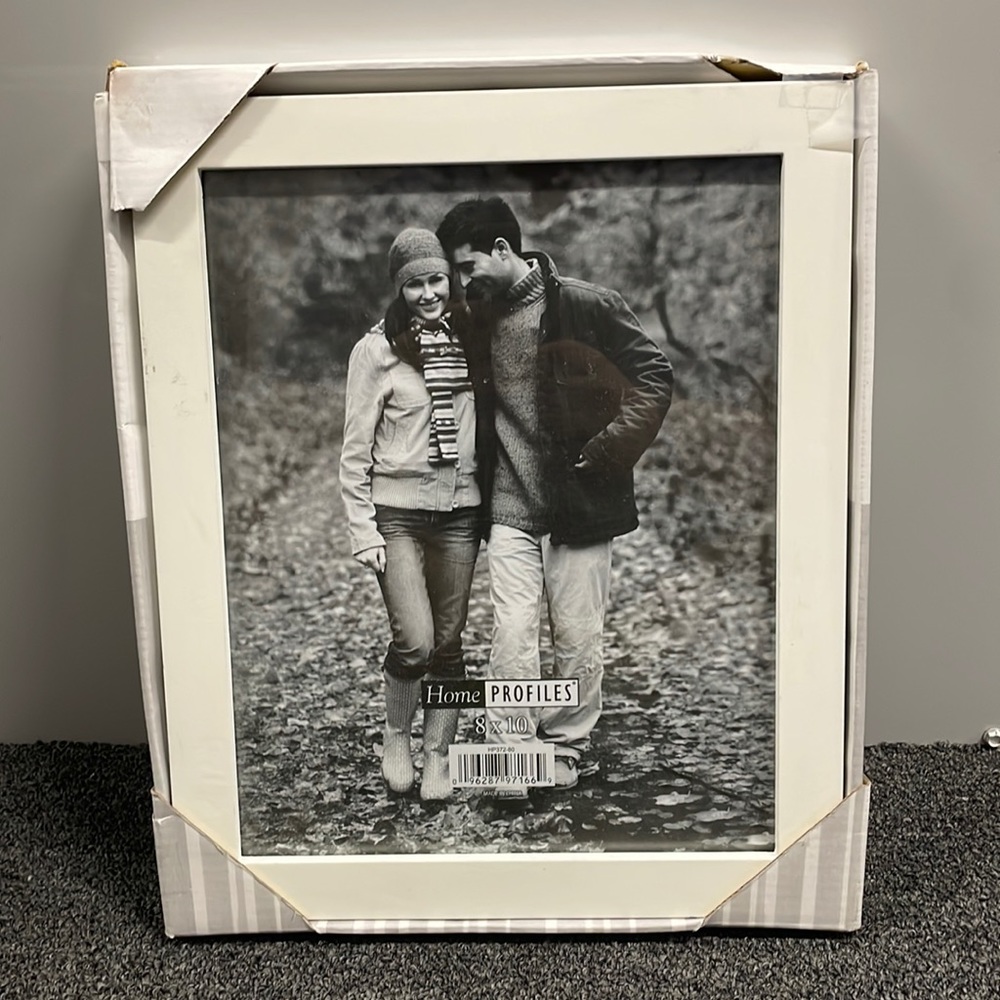 HomeProfiles White 8x10 in. Wood Photo Frame